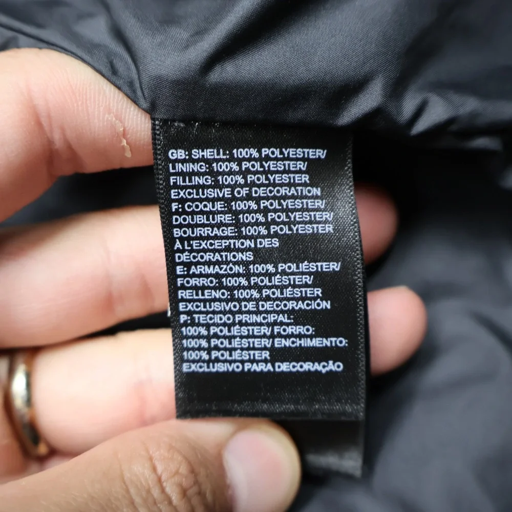 North Face Vest Men Large Black Everyday Insulated Light Pack Quilted Puffer